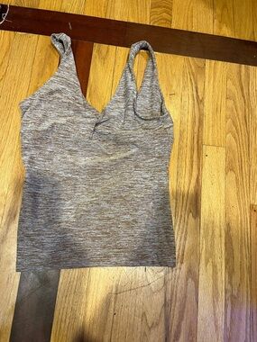 Women’s Gray Heather V-Neck Tank Top Eb 4-9